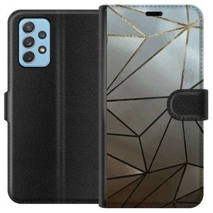 Samsung Galaxy A72 5G Svart Plånboksfodral Mönster Rosé