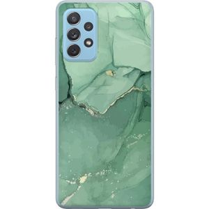 Samsung Galaxy A72 5G Transparent Mobilskal Grön Marmor