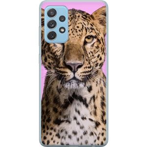 Samsung Galaxy A72 5G Transparent Mobilskal Leopard