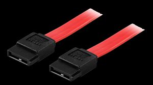 SATA/SAS-kabel rak-rak 0,3 m röd