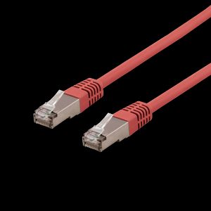 S/FTP Cat6 patchkabel 0,3m röd (Delta-certifierad, LSZH)