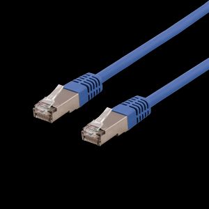 S/FTP Cat6 patchkabel 0,5m LSZH blå - Delta-certifierad