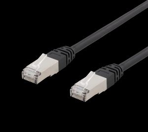 S/FTP Cat6 patchkabel 1,5m 250MHz UV-resistent svart
