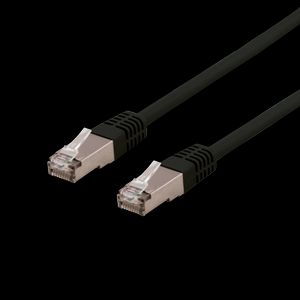 S/FTP Cat6 nätverkskabel 1 meter – svart, LSZH