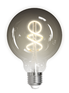 Deltaco Smart Home Spiral LED-glødelampe, E27, WiFI 2,4GHz, 220-240V