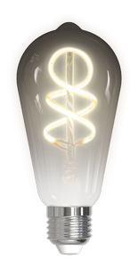 Deltaco Smart Home Spiral LED-hehkulamppu, E27, WiFi 2,4GHz, 220-240V