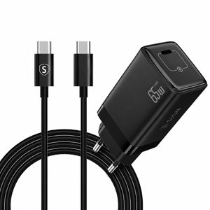 Pikalaturi kannettavalle tietokoneelle 2xUSB-C ja 1xUSB USB-C-kaapelilla, 2m - Musta