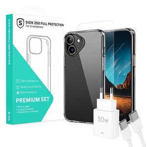 SIGN Premium -setti – 360° suojauspaketti + 30 W PD-pikalaturi iPhone 17:lle