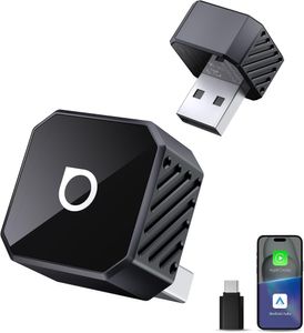 Ottocast Mini Cube trådløs CarPlay / Android Auto-adapter - Svart