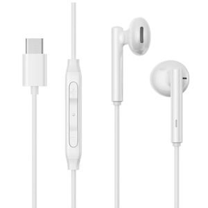 SiGN iPhone 17 Hovedtelefoner USB-C Halv In-Ear Kablede - Hvide