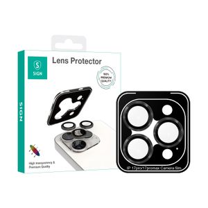 SiGN Herdet Glass Linsebeskytter til iPhone 17 Pro/17 Pro Max - Svart/Gjennomsiktig