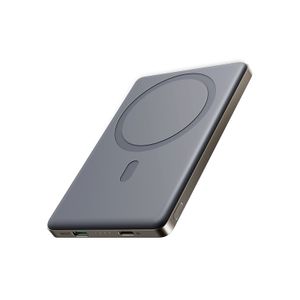 Trådløs magnetisk powerbank til iPhone, 5000mAh - Grå
