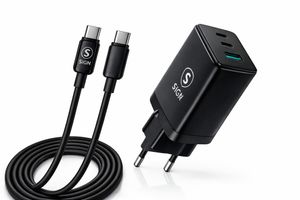 SiGN Hurtigoplader til iPhone, Samsung, bærbare computere 65W - Sort