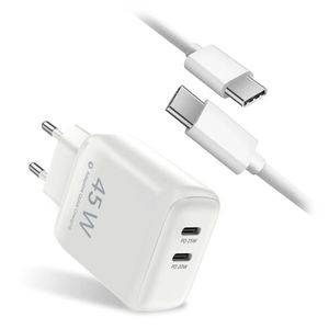 SiGN Pikalaturi Google Pixel 10 Pro XL:lle USB-C 45W + 2m USB-C-kaapeli, 3A, 60W – Valkoinen