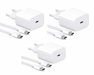 SiGN Snabbladdare till iPhone 15 / iPhone 16 / iPhone 17 , 20W USB-C, 3-Pack