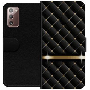 Samsung Galaxy Note20 Svart Plånboksfodral Lyxigt