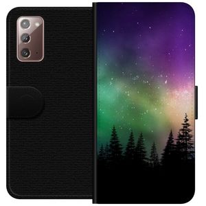 Samsung Galaxy Note20 Svart Plånboksfodral Norrsken