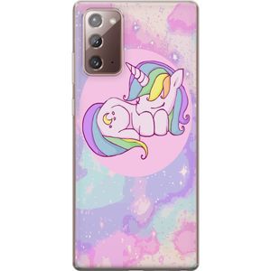 Samsung Galaxy Note20 Transparent Mobilskal Sovande Enhörning