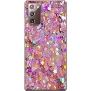 Samsung Galaxy Note20 Transparent Mobilskal Glitter