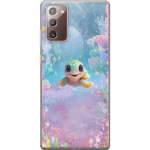 Samsung Galaxy Note20 Transparent Mobilskal Glad Sköldpadda