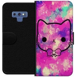 Samsung Galaxy Note9 Svart Plånboksfodral Katt