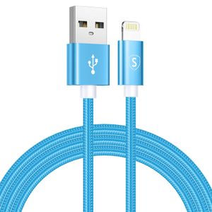 SiGN USB to Lightning Cable, 2.4A, 2m, Nylon - Blue