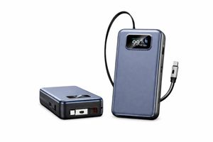 SiGN Tehokas Varavirtalähde Sisäänrakennetuilla Kaapeleilla 20000mAh 65W USB-C/Lightning