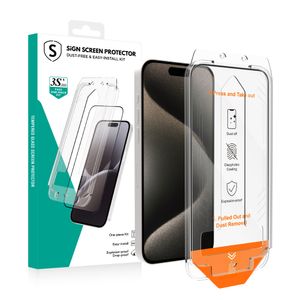 SiGN Skjermbeskytter iPhone 15 Pro – EZ Apply med støvfri applikator