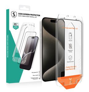 SiGN Skærmbeskyttelse iPhone 16 Pro Max – EZ Apply med Støvfri Applikator