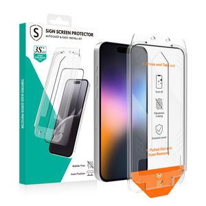 SiGN Skjermbeskytter iPhone 17 Pro Max – EZ Apply med støvfri applikator, 2-paking