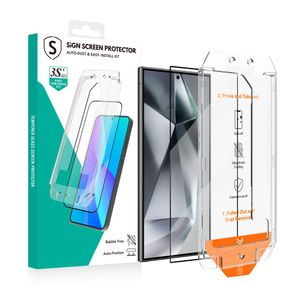SiGN Skærmbeskytter Samsung Galaxy S24 Ultra – EZ Apply med støvfri applikator, 2-Pak