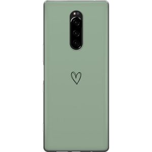 Sony Xperia 1 Transparent Mobilskal Hjärta