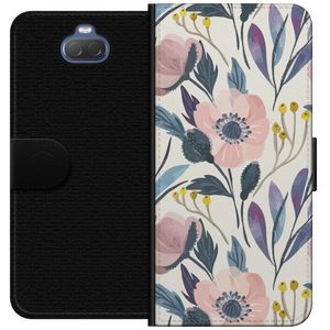 Sony Xperia 10 Musta Lompakkokotelo Blomsterglädje