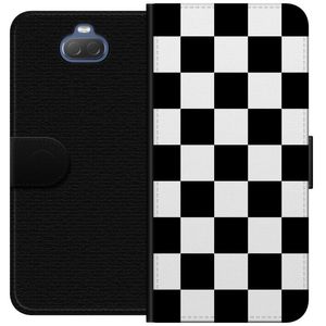 Sony Xperia 10 Musta Lompakkokotelo Svart och Vitt