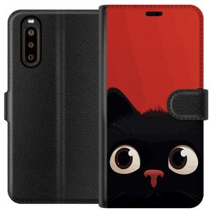 Sony Xperia 10 II Sort Lommebokdeksel Busig Katt