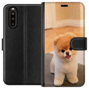 Sony Xperia 10 II Svart Plånboksfodral Söt Valp