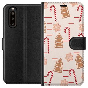 Sony Xperia 10 II Svart Plånboksfodral Julens Godisglädje