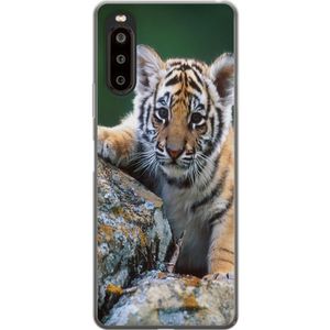 Sony Xperia 10 II Transparent Mobilskal Tiger