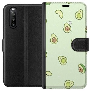 Sony Xperia 10 III Sort Tegnebogsetui Avokado