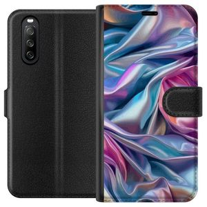 Sony Xperia 10 III Svart Plånboksfodral Cellofan