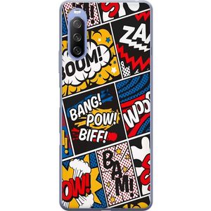 Sony Xperia 10 III Transparent Mobilskal Tecknat Boom!