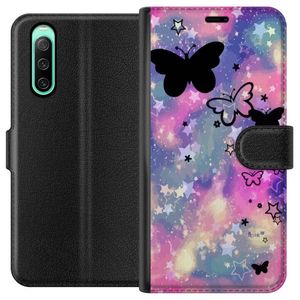 Sony Xperia 10 IV Svart Plånboksfodral Flygande fjärillar