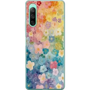Sony Xperia 10 IV Transparent Mobilskal Miniatyrblommor