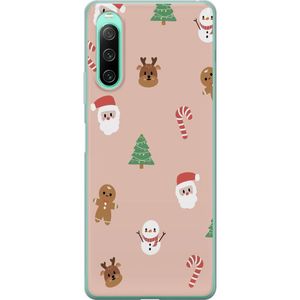 Sony Xperia 10 IV Transparent Mobilskal Klassisk Julfest