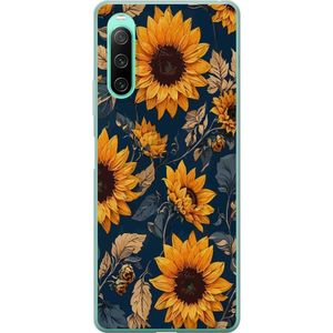 Sony Xperia 10 IV Transparent Mobilskal Solrosor