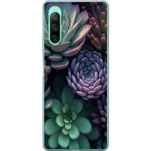 Sony Xperia 10 IV Transparent Mobilskal Taklök grön