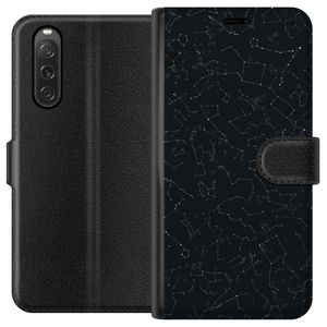 Sony Xperia 10 V Svart Plånboksfodral Himlakroppar
