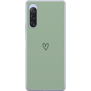 Sony Xperia 10 V Transparent Mobilskal Hjärta