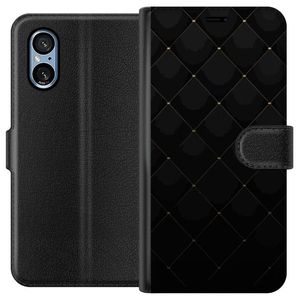 Sony Xperia 10 VI Svart Plånboksfodral Exklusivt Mönster