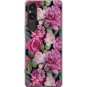 Sony Xperia 10 VI Transparent Mobilskal Rosor